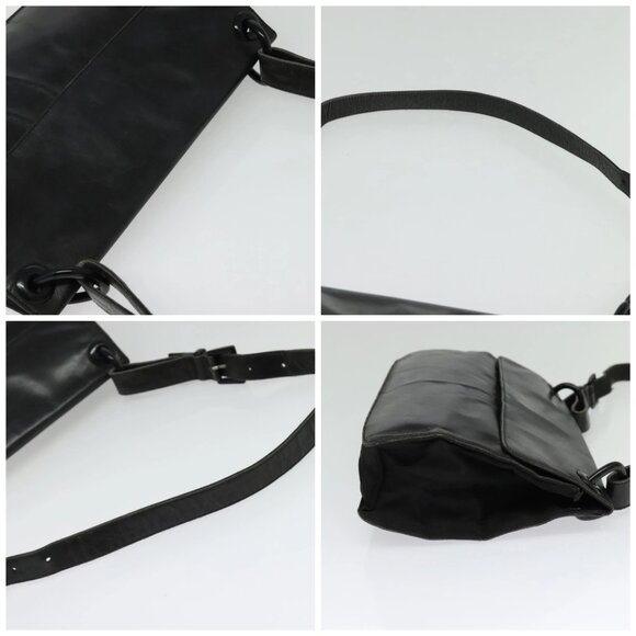 PRADA Shoulder Bag Leather Black Silver Auth 141077 - Picture 16 of 16